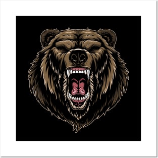 Bear Growl Mask Posters and Art